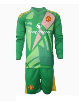Manchester United Målvakt Replika Tredje Kläder Barn 2024-25 Långärmad (+ byxor)